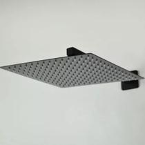 Ducha BLACK Aço Inox Quadrada 30x30 Área Externa Piscina 30cm Ducha BLACK Aço Inox Quadrada 30x30 Área Externa Piscina 30cm