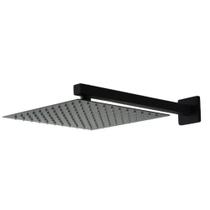 Ducha Black Chuveiro 30x30 Slim Inox Braço 36 Cm Solar Gás - DECKCASA