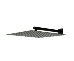 Ducha Black Chuveiro 40x40 Slim Inox Braço 36 Cm Solar Gás