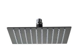 Ducha Black Matte 20x20 Inox 304 Com Niple Suporte De Teto