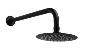 Ducha Chuveiro 15 cm Redonda em Inox 304 Preto Fosco Parede