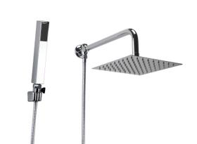 Ducha Chuveiro 20 cm em Inox com Chuveirinho de Mão em ABS
