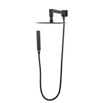 Ducha Chuveiro 20Cm Com Desviador Aço Inox 304 Mundaú Pingoo.casa - Preto