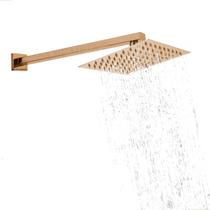 Ducha Chuveiro 20x20 Dourado Rosê Inox p/ Aquecedor Solar ou a Gás Banheiro Piscina Luxo Ducha Chuveiro 20x20 Dourado Rosê Inox p/ Aquecedor Solar ou a Gás Banheiro Piscina Luxo