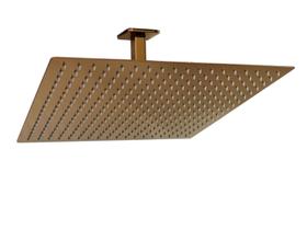Ducha Chuveiro 40x40 cm em Inox Rose Golden com Braço Suporte de Teto 10 cm Ducha Chuveiro 40x40 cm em Inox Rose Golden com Braço Suporte de Teto 10 cm