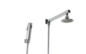 Ducha Chuveiro ABS Cromado 10 cm Redondo com Desviador e Chuveirinho de Mão