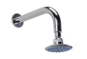 Ducha Chuveiro ABS Redondo Cromado com Braço Parede Curvo Ducha Chuveiro ABS Redondo Cromado com Braço Parede Curvo