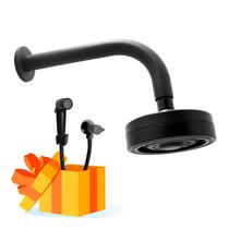 Ducha Chuveiro Articulável Auto Limpante Preto Luxo +