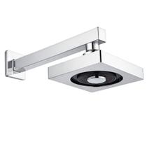 Ducha Chuveiro Autolimpante Cromado Quadrado Aquecedor a Gás ou Solar Cabeça Articulável Luxo