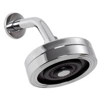 Ducha Chuveiro Autolimpante Redondo de Parede Curto Cromado Inox 201