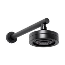 Ducha Chuveiro Autolimpante Redondo de Parede Longo Mauá Preto