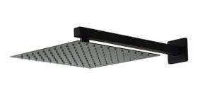 Ducha Chuveiro Black 25x25 Slim Inox Com Braço Quadrad Fosco Ducha Chuveiro Black 25x25 Slim Inox Com Braço Quadrad Fosco