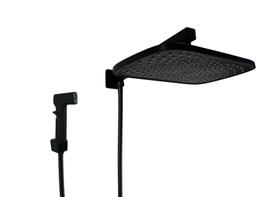 Ducha Chuveiro Black Matte em ABS com Duchinha Manual com Trava em ABS Ducha Chuveiro Black Matte em ABS com Duchinha Manual com Trava em ABS