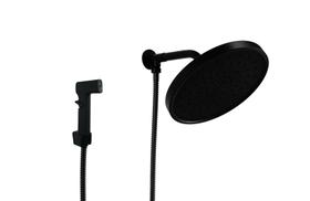 Ducha Chuveiro Black Matte em ABS Redonda com Cano Braço Suporte de Parede com Duchinha Manual com Trava Ducha Chuveiro Black Matte em ABS Redonda com Cano Braço Suporte de Parede com Duchinha Manual com Trava