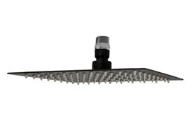 Ducha Chuveiro Black Matte em Inox Slim 20x20 cm Quadrada Preto Fosco Com Niple de Teto Ducha Chuveiro Black Matte em Inox Slim 20x20 cm Quadrada Preto Fosco Com Niple de Teto