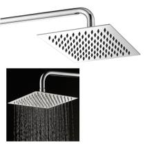 Ducha Chuveiro Cromado Inox 20x20 Slim Banheiro Suporte Redondo Piscina Banho Area Externa Ducha Chuveiro Cromado Inox 20x20 Slim Banheiro Suporte Redondo Piscina Banho Area Externa