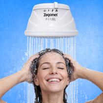 Ducha Chuveiro Duchinha Eletrica Fluir 4 Temperaturas Zagonel 127v e 220v Branco Moderna Grande Ducha Chuveiro Duchinha Eletrica Fluir 4 Temperaturas Zagonel 127v e 220v Branco Moderna Grande
