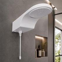 Ducha Chuveiro Eletronico Branco Fit Pro Zagonel 127v ou 220v Grande Moderna Potente Eficiente Ducha Chuveiro Eletronico Branco Fit Pro Zagonel 127v ou 220v Grande Moderna Potente Eficiente