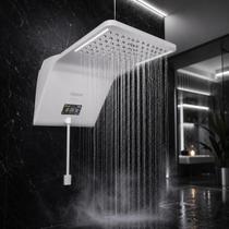 Ducha Chuveiro Eletronico Ducali Branca Led Digital Zagonel Aplicativo 127v ou 220v Grande Moderna Ducha Chuveiro Eletronico Ducali Branca Led Digital Zagonel Aplicativo 127v ou 220v Grande Moderna