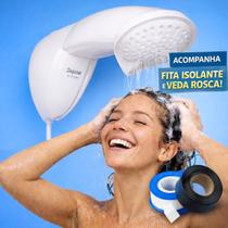 Ducha Chuveiro Eletronico Grande Moderno ND 127v ou 220v Zagonel com Fita Isolante e Veda Rosca