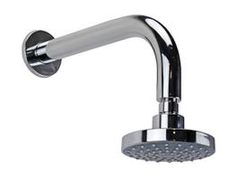 Ducha Chuveiro Flatt ABS Articulado c/ Braço de Parede Curvo