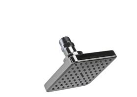 Ducha Chuveiro Flatt ABS Quadrado Cromado c/ Niple Teto