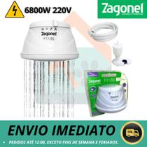Ducha Chuveiro Fluir 4 Temperaturas Alta Vazão 6800W 220V Zagonel Ducha Chuveiro Fluir 4 Temperaturas Alta Vazão 6800W 220V Zagonel
