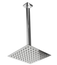 Ducha Chuveiro Inox 20 Cm 304 Quadrado com Braço de Teto 40 Cm