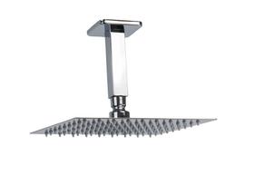 Ducha Chuveiro Inox 20 cm 304 Slim Quadrado C/ Braço De Teto 10 Cm Ducha Chuveiro Inox 20 cm 304 Slim Quadrado C/ Braço De Teto 10 Cm