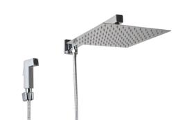 Ducha Chuveiro Inox 25 cm c/ Desviador e Ducha Manual em ABS