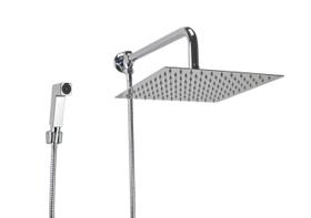 Ducha Chuveiro Inox 25x25 cm com Chuveirinho de Mão ABS Ducha Chuveiro Inox 25x25 cm com Chuveirinho de Mão ABS