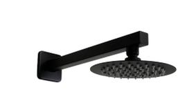 Ducha Chuveiro Inox 304 15 cm Redonda c/ Cano Parede 30 cm