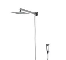 Ducha Chuveiro Inox 304 20x20 Cm Com Desviador E Ducha De Mão