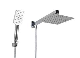 Ducha Chuveiro Inox 304 20x20 cm com Ducha Manual em ABS com Trava Ducha Chuveiro Inox 304 20x20 cm com Ducha Manual em ABS com Trava