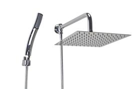 Ducha Chuveiro Inox 304 25 cm c/ Ducha Manual ABS c/ Trava