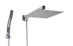 Ducha Chuveiro Inox 304 25x25 cm c/ Chuveirinho de Mão ABS com Trava