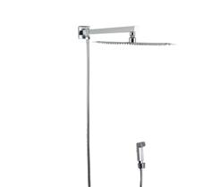 Ducha Chuveiro Inox 304 25x25 Cm Com Desviador E Ducha De Mão