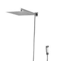 Ducha Chuveiro Inox 304 30x30 Cm Com Desviador E Ducha De Mão