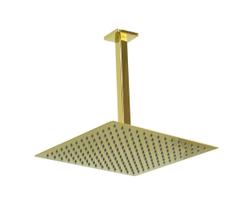 Ducha Chuveiro Inox Golden 30 Cm Slim Quadrado Braço De Teto Ducha Chuveiro Inox Golden 30 Cm Slim Quadrado Braço De Teto