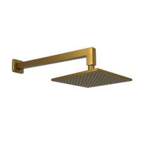 Ducha Chuveiro Inox Quadrada 20cm 20x20 Com Braço De 38cm