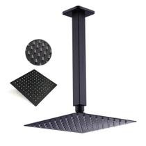 Ducha Chuveiro Inox Quadrado 20x20 Suporte Teto Preto Fosco Luxo Piscina Banheira Area Externa Banheiro Ducha Chuveiro Inox Quadrado 20x20 Suporte Teto Preto Fosco Luxo Piscina Banheira Area Externa Banheiro