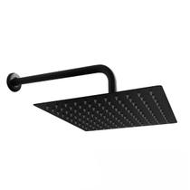 Ducha Chuveiro Inox Quadrado Slim 20x20 Preto Fosco Parede Ducha Chuveiro Inox Quadrado Slim 20x20 Preto Fosco Parede