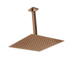 Ducha Chuveiro Inox Rose Golden 30 Cm Slim Quadrado De Teto
