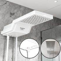 Ducha Chuveiro Moderno Quadrado Eletrônico E Griff Enerbras 127v 220v Preto Branco