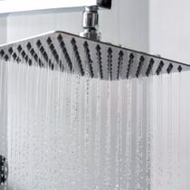 Ducha Chuveiro Quadrado 20x20 Metal Inox + Braço cm FC-09 Ducha Chuveiro Quadrado 20x20 Metal Inox + Braço cm FC-09