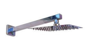 Ducha/ Chuveiro Slim 20cm em Inox 201 com Braço Quadrado Cromado