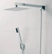 Ducha Chuveiro Slim 20x20 Aço Inox Com Chuveirinho Desviador Ducha Chuveiro Slim 20x20 Aço Inox Com Chuveirinho Desviador