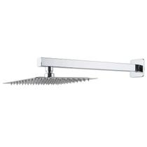 Ducha Chuveiro Slim 30X30 Cm Inox + Braco 40Cm