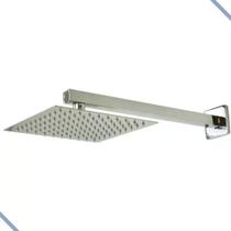 Ducha Chuveiro Slim inox 25x25cm cromado com tubo DC-7007B DH 0064