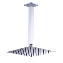 Ducha Chuveiro Slim Prizi Quadrado 20x20cm Inox 304 de Teto com Braço Ducha Chuveiro Slim Prizi Quadrado 20x20cm Inox 304 de Teto com Braço